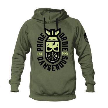 PRIDE OR DIE dangerous hoodie-khaki